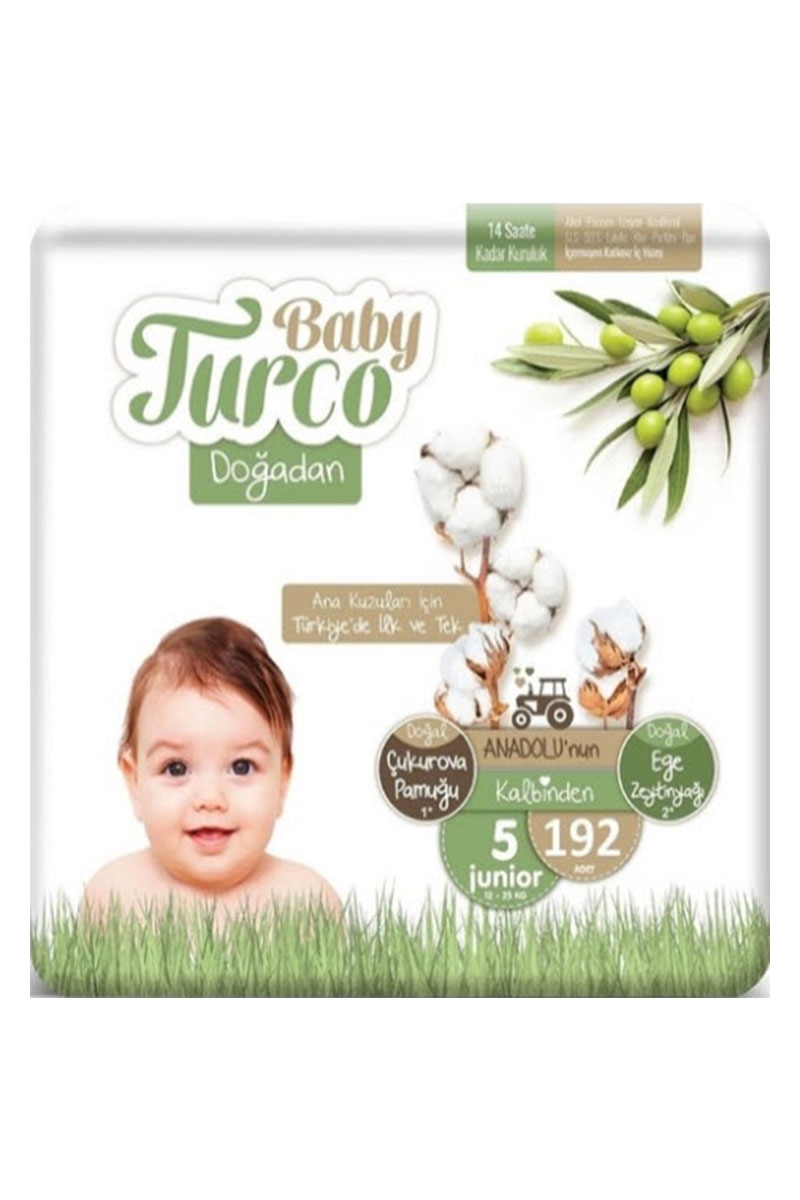 Baby Turco Doğadan 5 Numara Junıor 192 Adet 12-25 Kg
