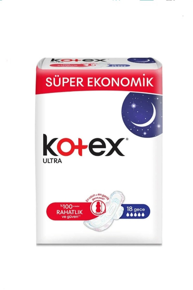 Kotex Natural Hijyenik Ped Süper Ekonomik Gece 16'Lı