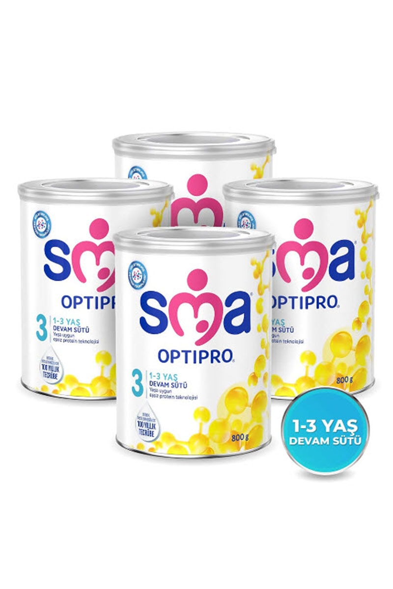 SMA 3 Optipro Devam Sütü 800 gr X 4 Adet
